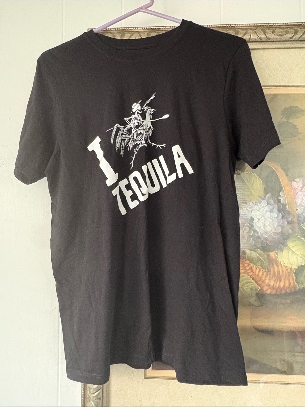 Espolon Tequila T Shirt Black Skeleton Rooster Graphic Mens Large L